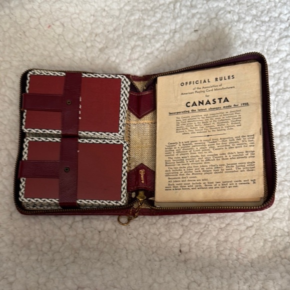 1950’s Vintage Canasta Card Set with Leather Case - Picture 1 of 5
